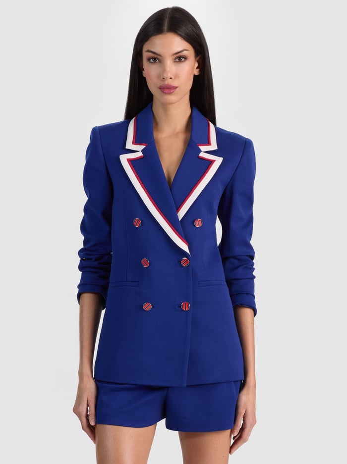 CAMPBELL DOUBLE BREASTED BLAZER - TWILIGHT BLUE - ALICE + OLIVIA