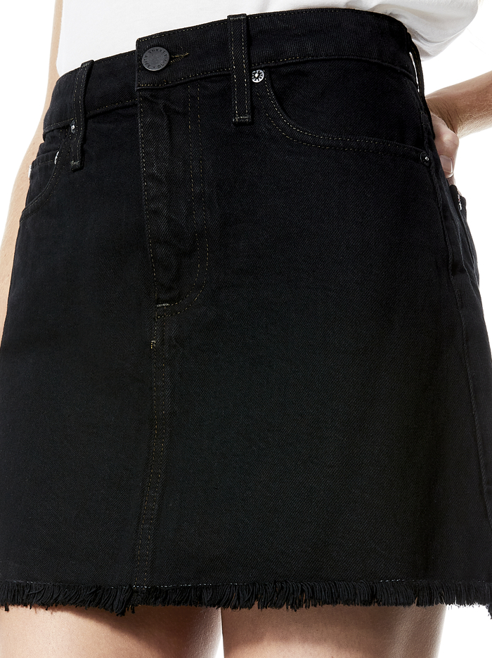 GOOD HIGH RISE 5 POCKET SKIRT - NIGHT FEVER image 3 - Alice And Olivia