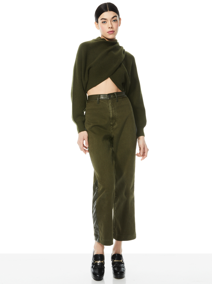 MORA REVERSIBLE PULLOVER - OLIVE image 2 - Alice And Olivia
