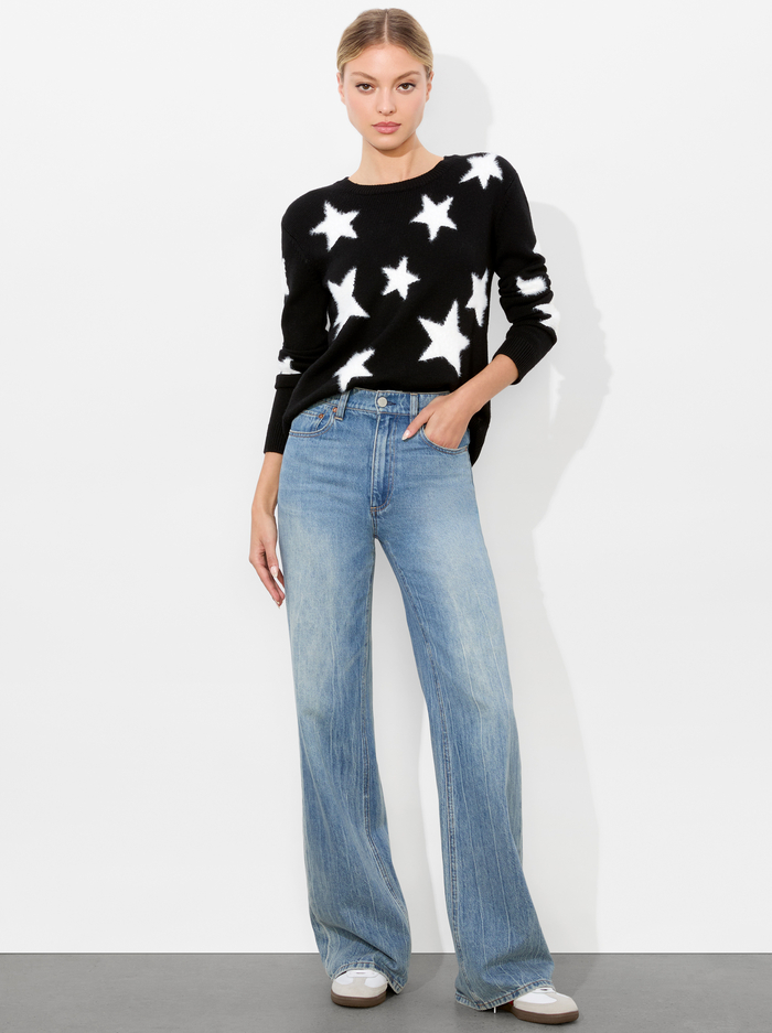 ANDORA PULLOVER - BLACK/SOFT WHITE image 1 - Alice And Olivia
