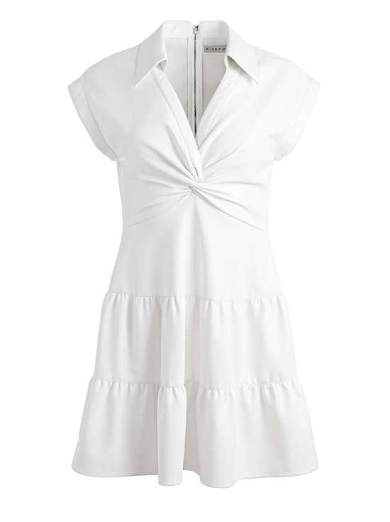 OFF WHITE-MILA VEGAN MINI DRESS