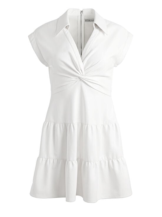 OFF WHITE-MILA VEGAN MINI DRESS