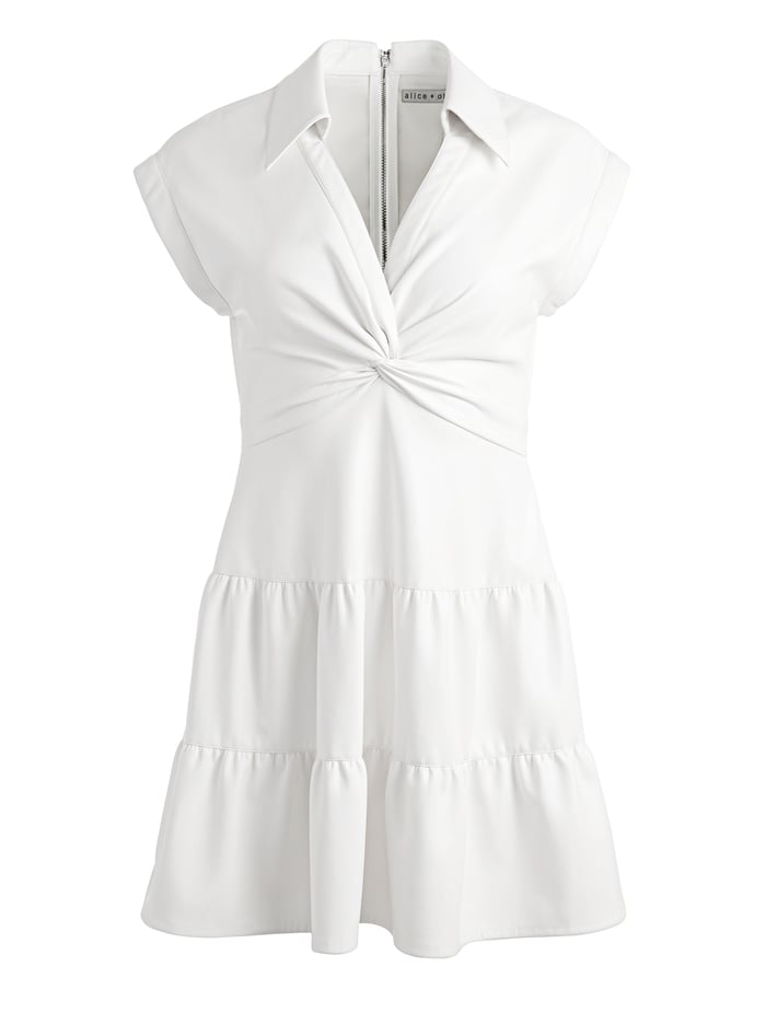 MILA VEGAN MINI DRESS - OFF WHITE image 5 - Alice And Olivia