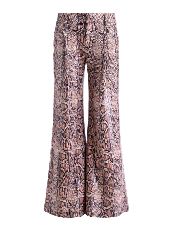 ENGLISH ROSE/BLACK SNAKE-ERIC VEGAN SNAKESKIN PANT