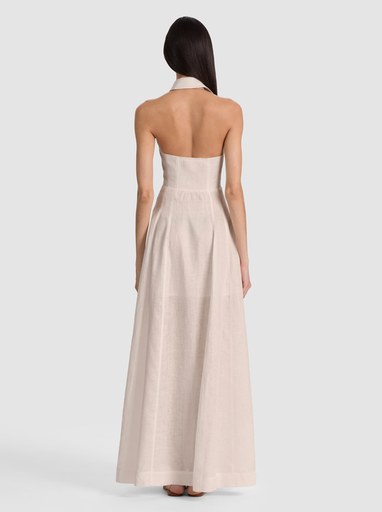 OATMEAL-KENDALL LINEN MAXI DRESS