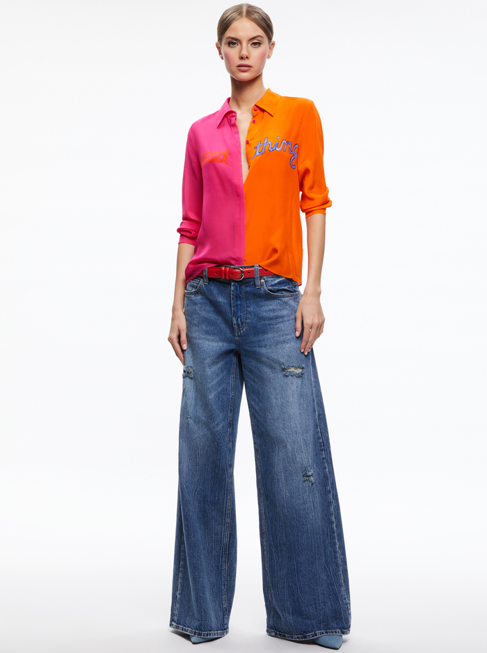 A+O X DEBORAH KASS WILLA PLACKET TOP - SWEET THING image 2 - ALICE + OLIVIA