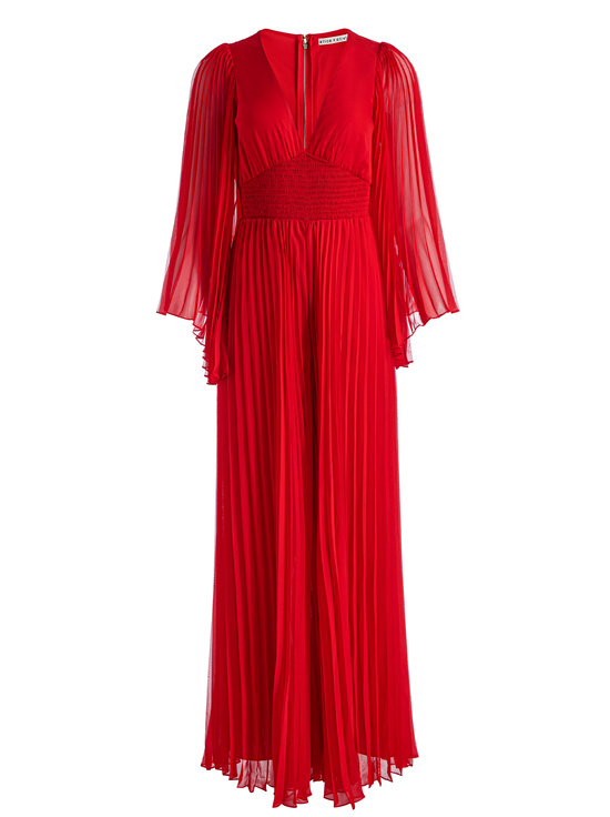 BRIGHT RUBY-BENNET PLEATED JUMPSUIT