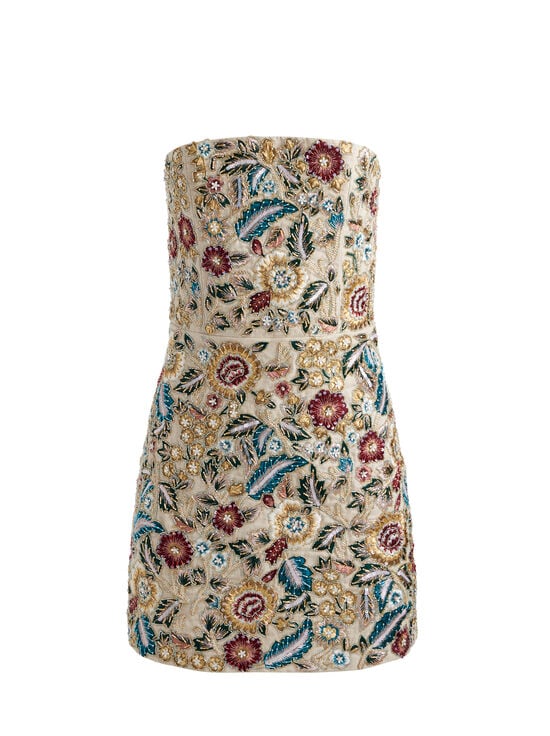 BISCOTTI/MULTI-VELIA EMBELLISHED MINI GOWN