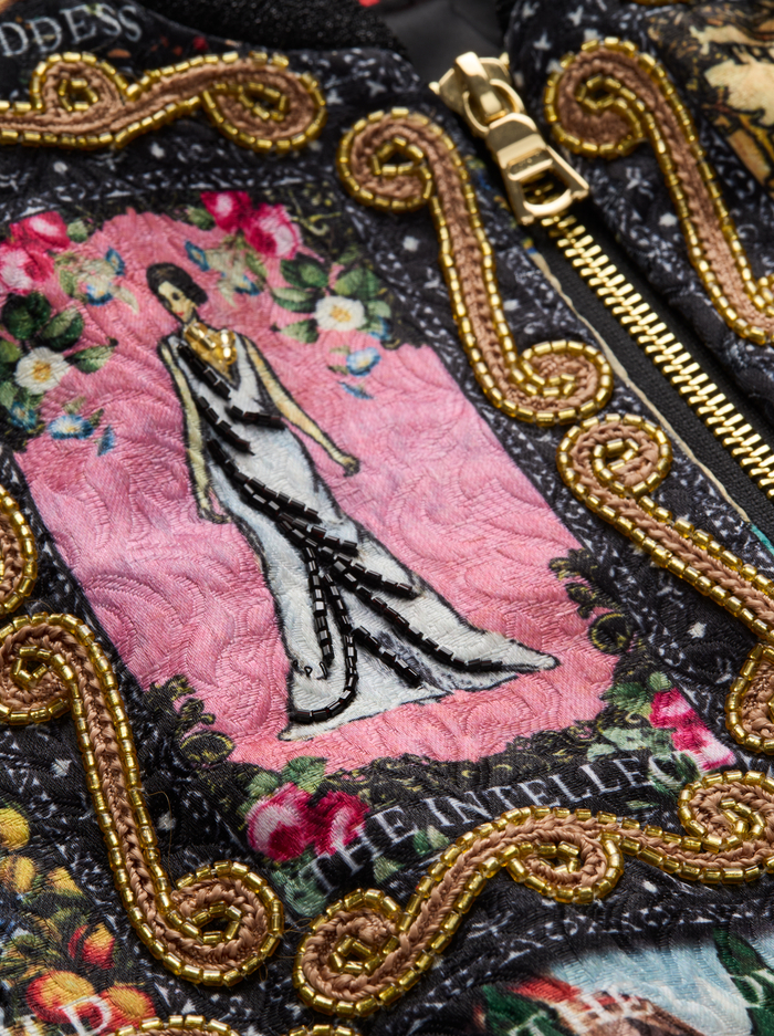 ASHER EMBELLISHED VARSITY JACKET - ENCHANTED TAROT image 1 - ALICE + OLIVIA