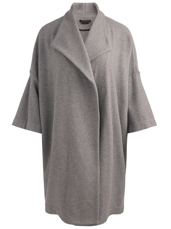 STORM GREY-HESTER OPEN FRONT COAT