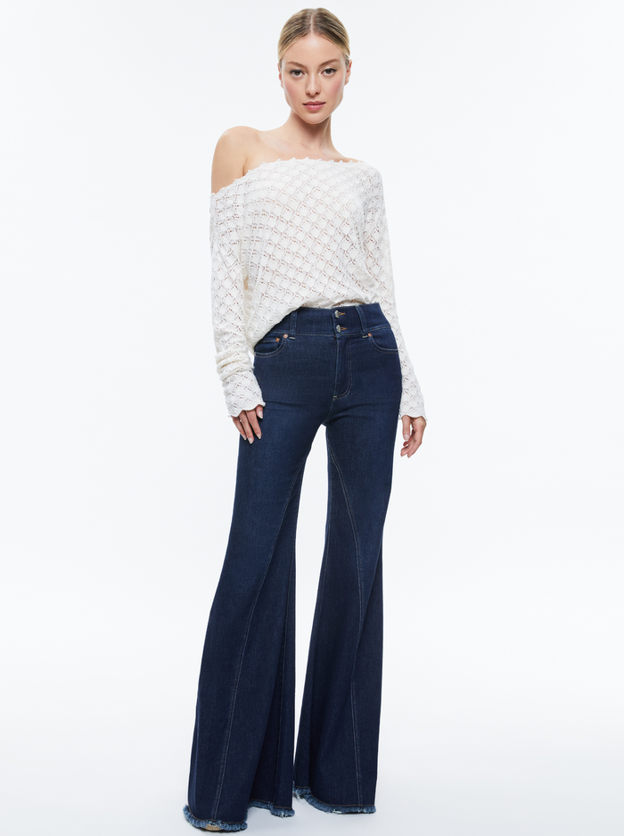 LEXIE OFF THE SHOULDER PULLOVER - SOFT WHITE image 4 - Alice And Olivia