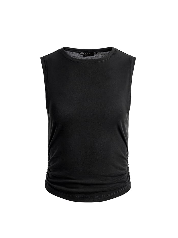 KAPPA CROPPED TANK - BLACK image 5 - Alice And Olivia