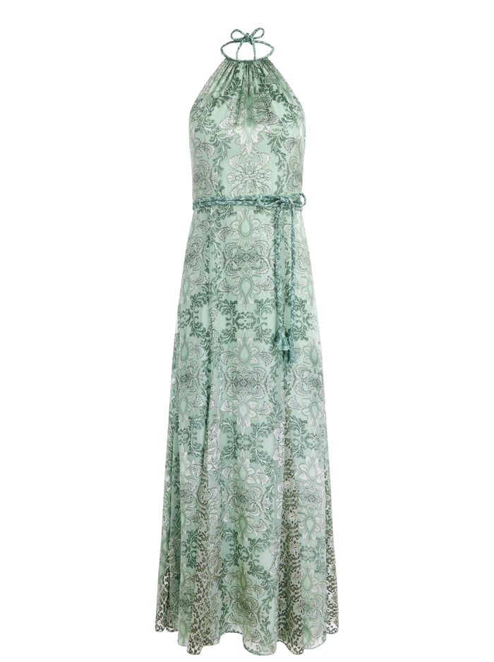 DANIKA HALTER MAXI DRESS WITH BELT - VANITY PISTACHIO image 5 - Alice And Olivia