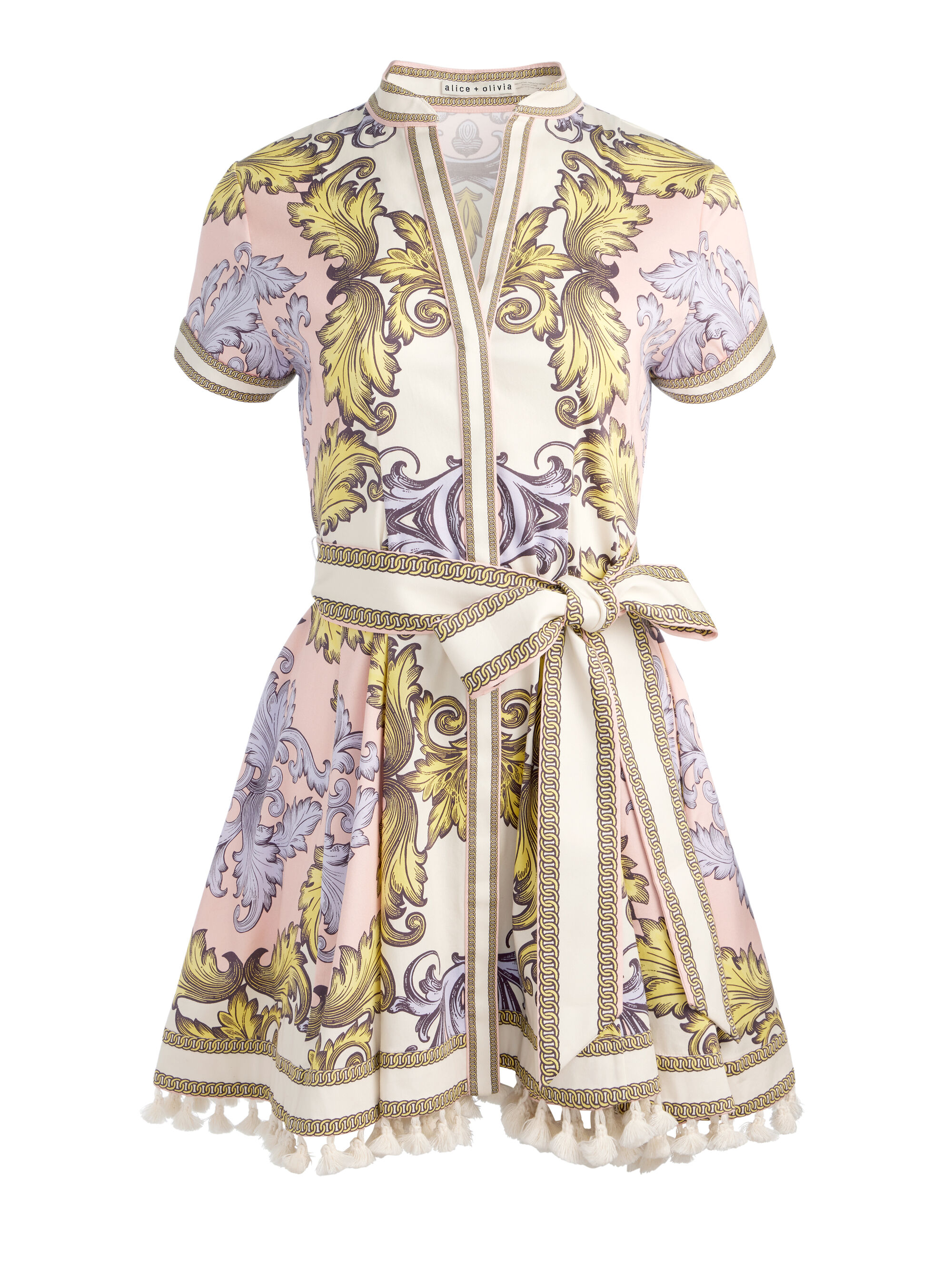 Lucy Mini Shirt Dress Sunset Grove English Rose - Alice + Olivia