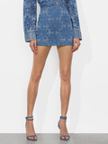 RUBI DENIM MICRO SKIRT - AVERY BLUE