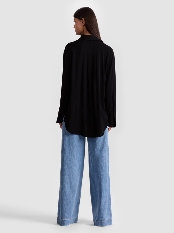 FINELY OVERSIZED BUTTON DOWN - BLACK image 2 - Alice And Olivia