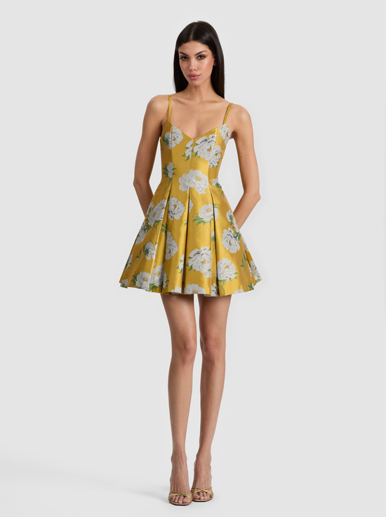 FLORAL CAFE GOLDEN HOUR-ISABELLE MINI DRESS