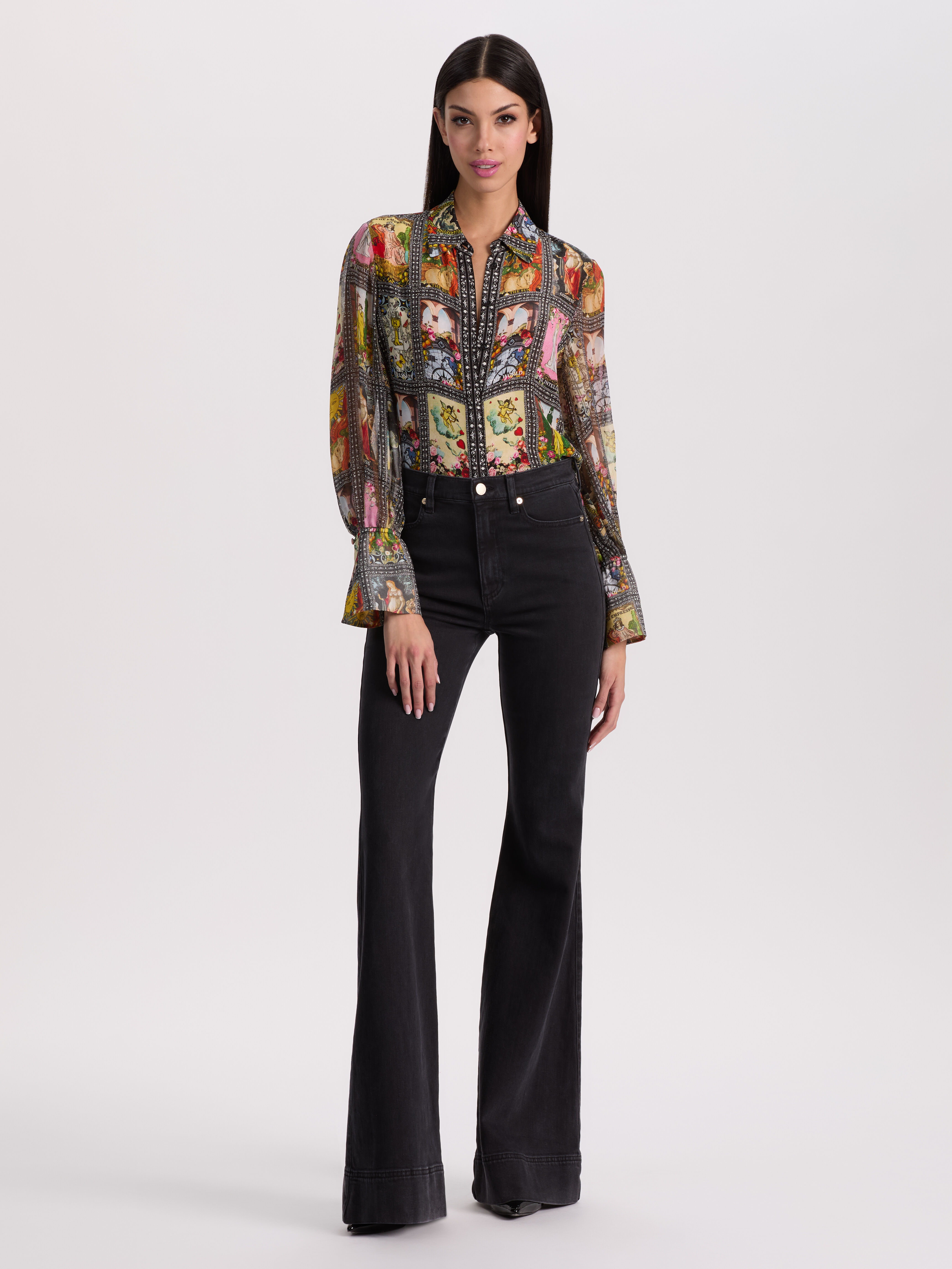 KATZ PLEATED MAXI SKIRT in ENCHANTED TAROT | ALICE + OLIVIA