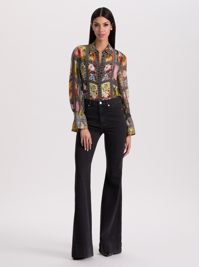 WAN BUTTON DOWN BLOUSE - ENCHANTED TAROT image 1 - ALICE + OLIVIA