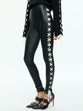 MADDOX VEGAN LEGGING - BLACK/OFF WHITE