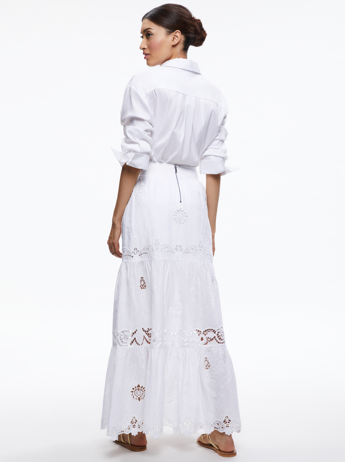 REISE PANELLED MAXI SKIRT - WHITE image 1 - Alice And Olivia