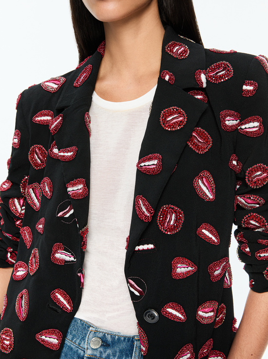 LIP SYNC BLACK-A+O X TOM WESSELMANN BRET LONG BLAZER