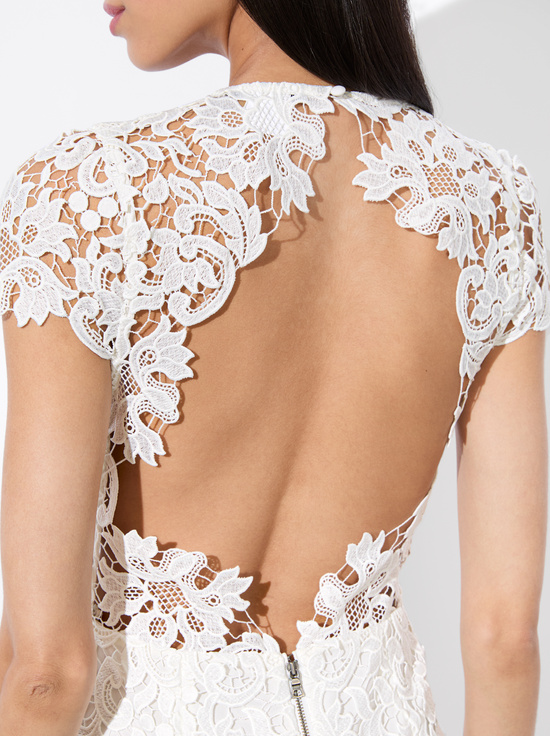 OFF WHITE-CLOVER OPEN BACK DRESS