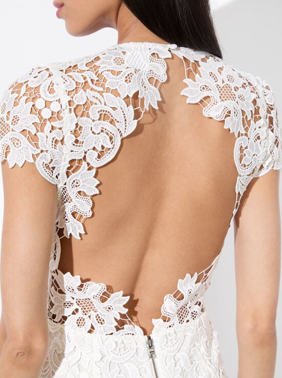 OFF WHITE-CLOVER OPEN BACK DRESS