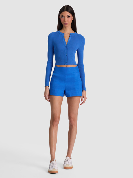 BLUE IRIS-DONALD LINEN SHORT