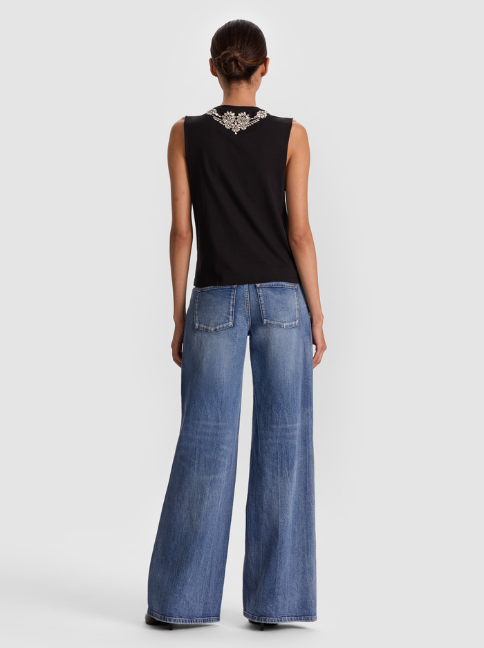 DEDE EMBELLISHED TANK - BLACK image 2 - Alice And Olivia