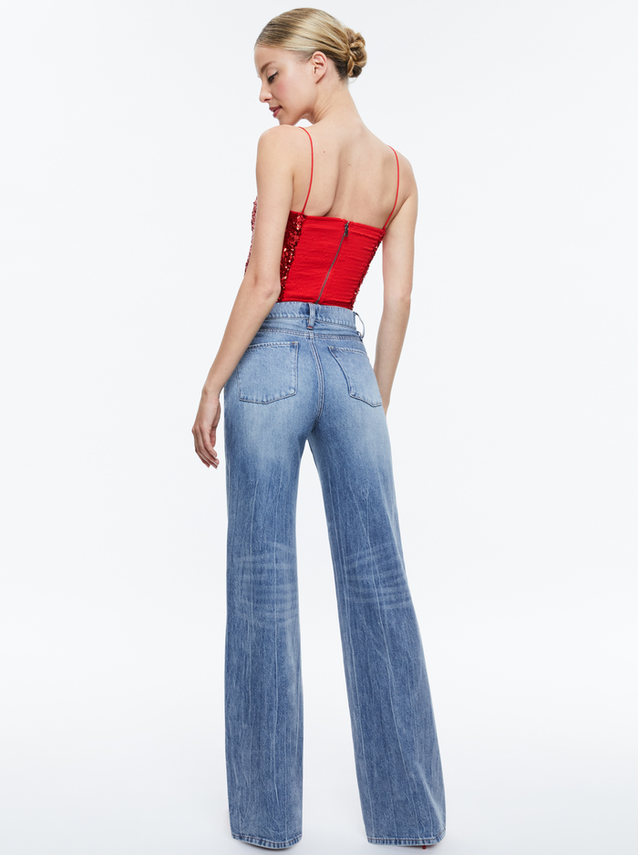 CERESI SEQUIN BANDEAU TOP - RED APPLE image 2 - Alice And Olivia