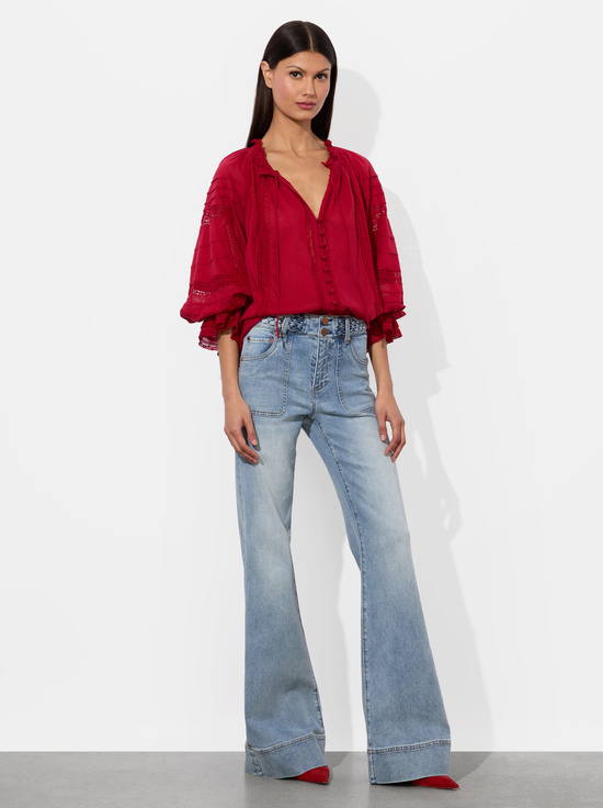 DARK CHERRY-JOSEPHINE BLOUSE