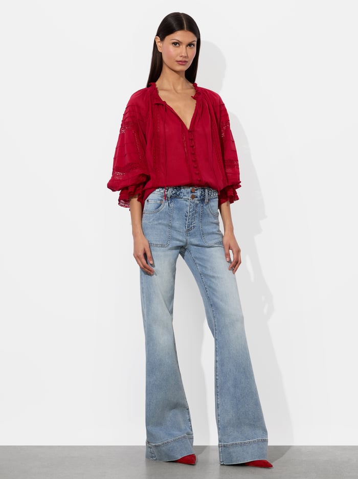 JOSEPHINE BLOUSE - DARK CHERRY image 1 - Alice And Olivia