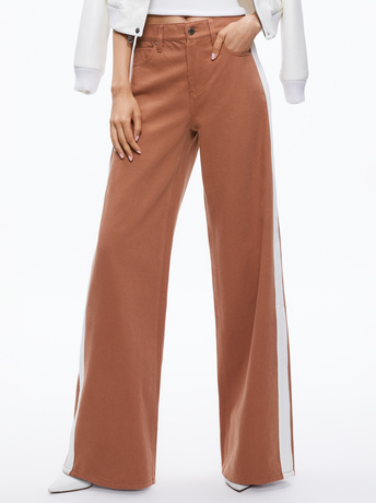 CAMEL-TRISH SIDE STRIPE JEAN