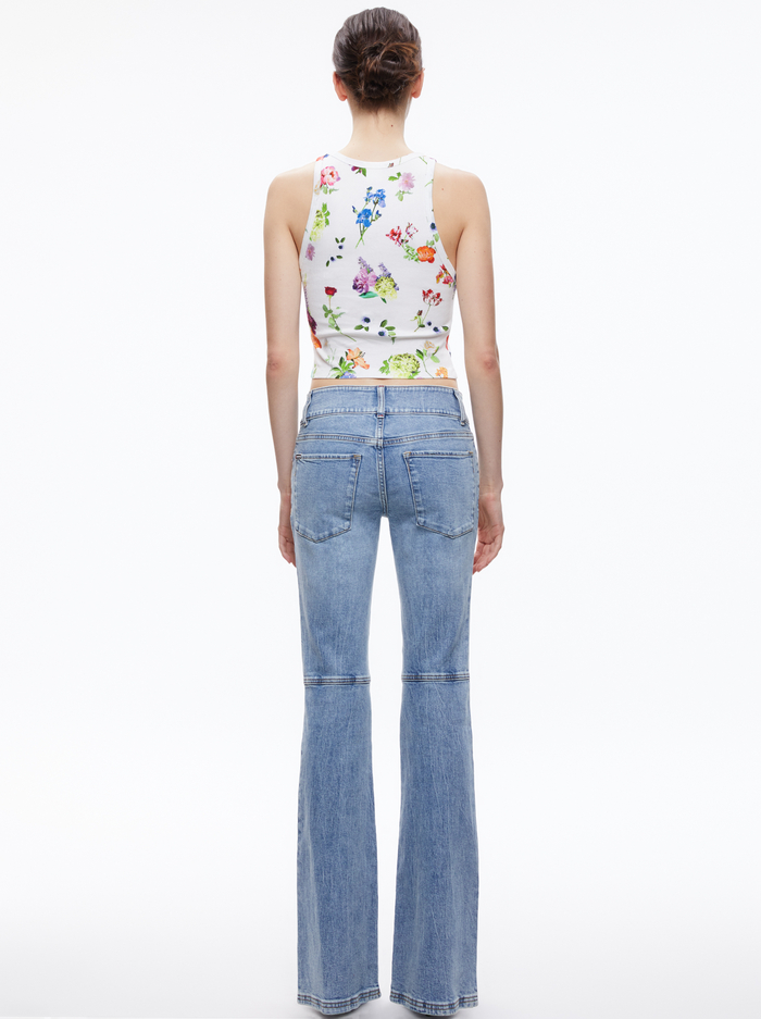 ALLEN CREWNECK SLEEVELESS TANK - EUPHORIA BLOOM image 1 - Alice And Olivia