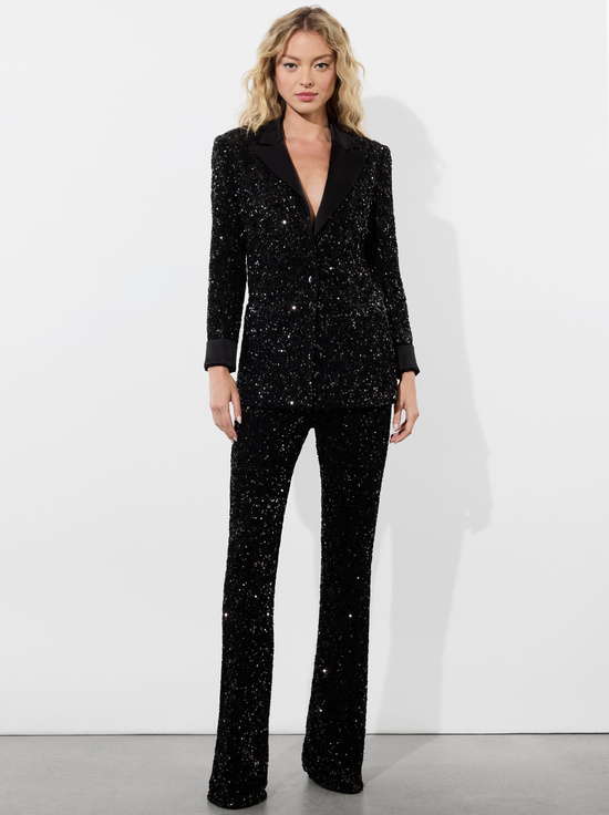 BLACK-JUSTIN SEQUIN BLAZER