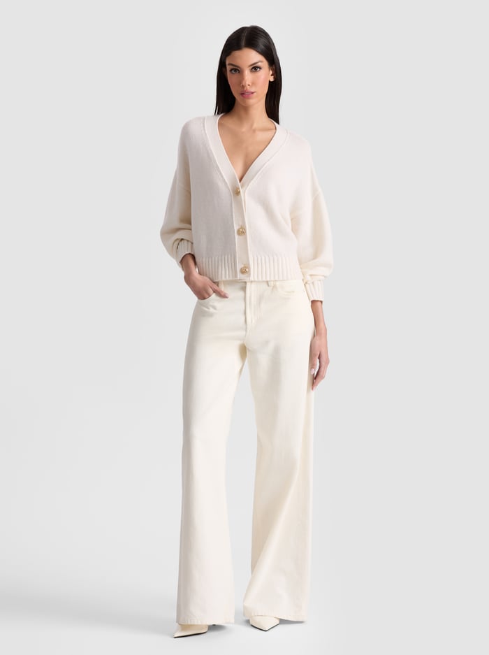 ATTICUS CASHMERE CARDIGAN - ECRU image 1 - Alice And Olivia