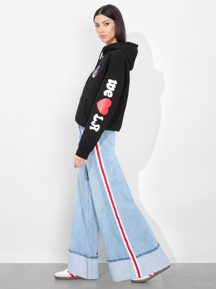 WE HEART LA HOODIE - BLACK image 4 - Alice And Olivia