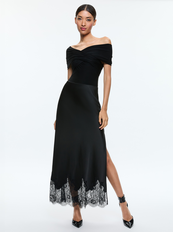 MAEVE SLIP SKIRT - BLACK image 3 - Alice And Olivia