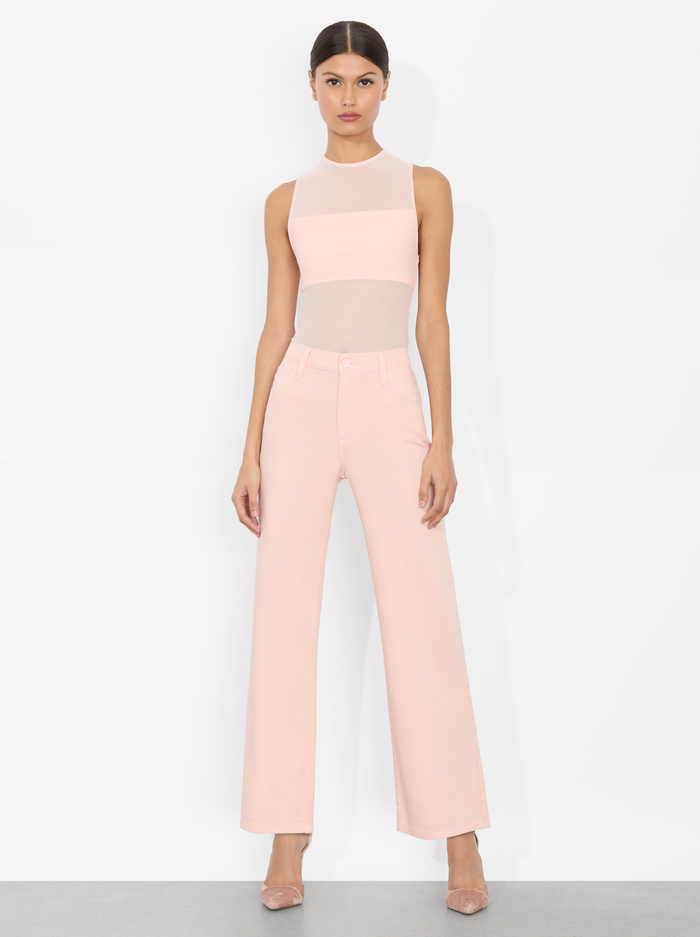 BANDEAU SLEEVELESS BODYSUIT - PINK BLOOM image 1 - Alice And Olivia