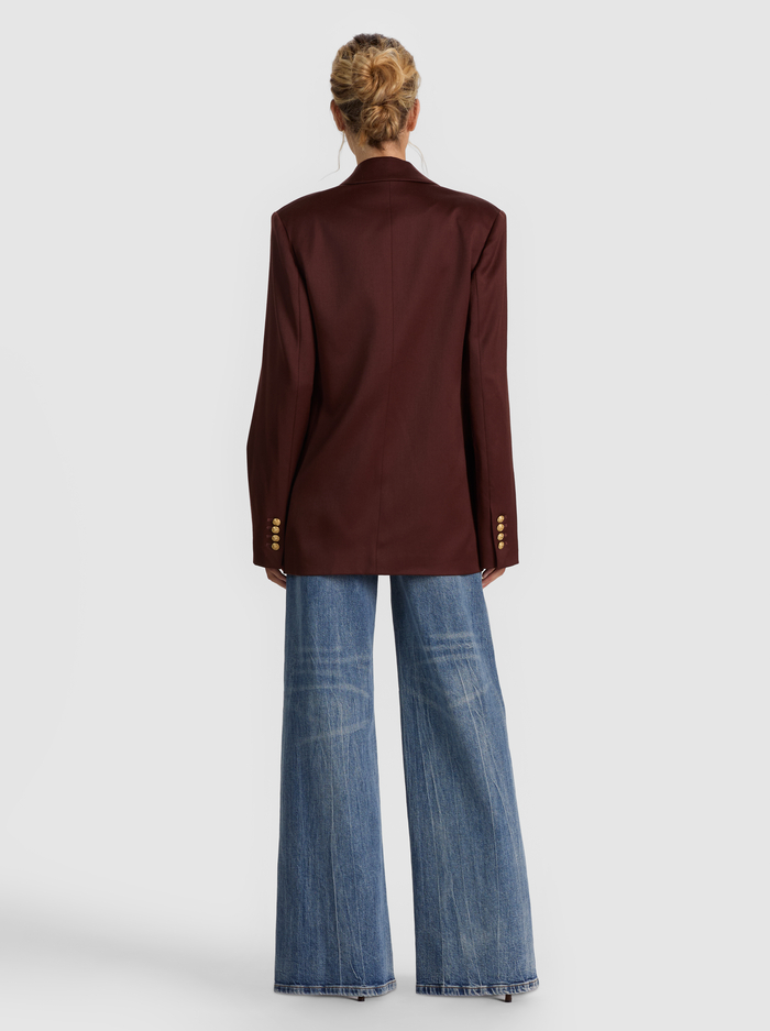 RONAN OVERSIZED BOXY BLAZER - DARK CHOCOLATE image 2 - ALICE + OLIVIA