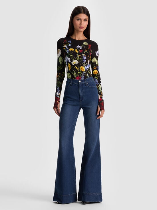 SOCIAL HOUR BLACK-OLEA LONG SLEEVE BODYSUIT