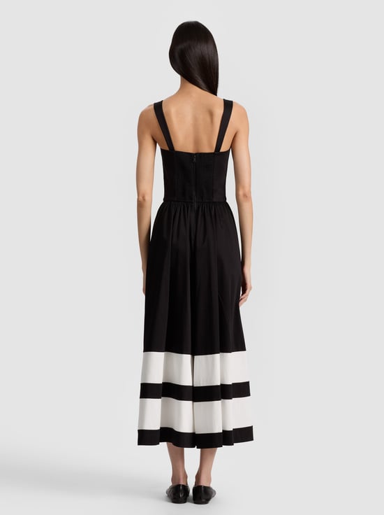 BLACK/OFF WHITE-BELDEN COLORBLOCK JUMPSUIT