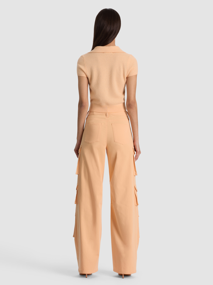 ANDI CASHMERE POLO - LIGHT PEACH image 2 - ALICE + OLIVIA