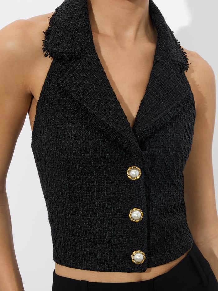 MERI HALTER VEST - BLACK image 3 - Alice And Olivia