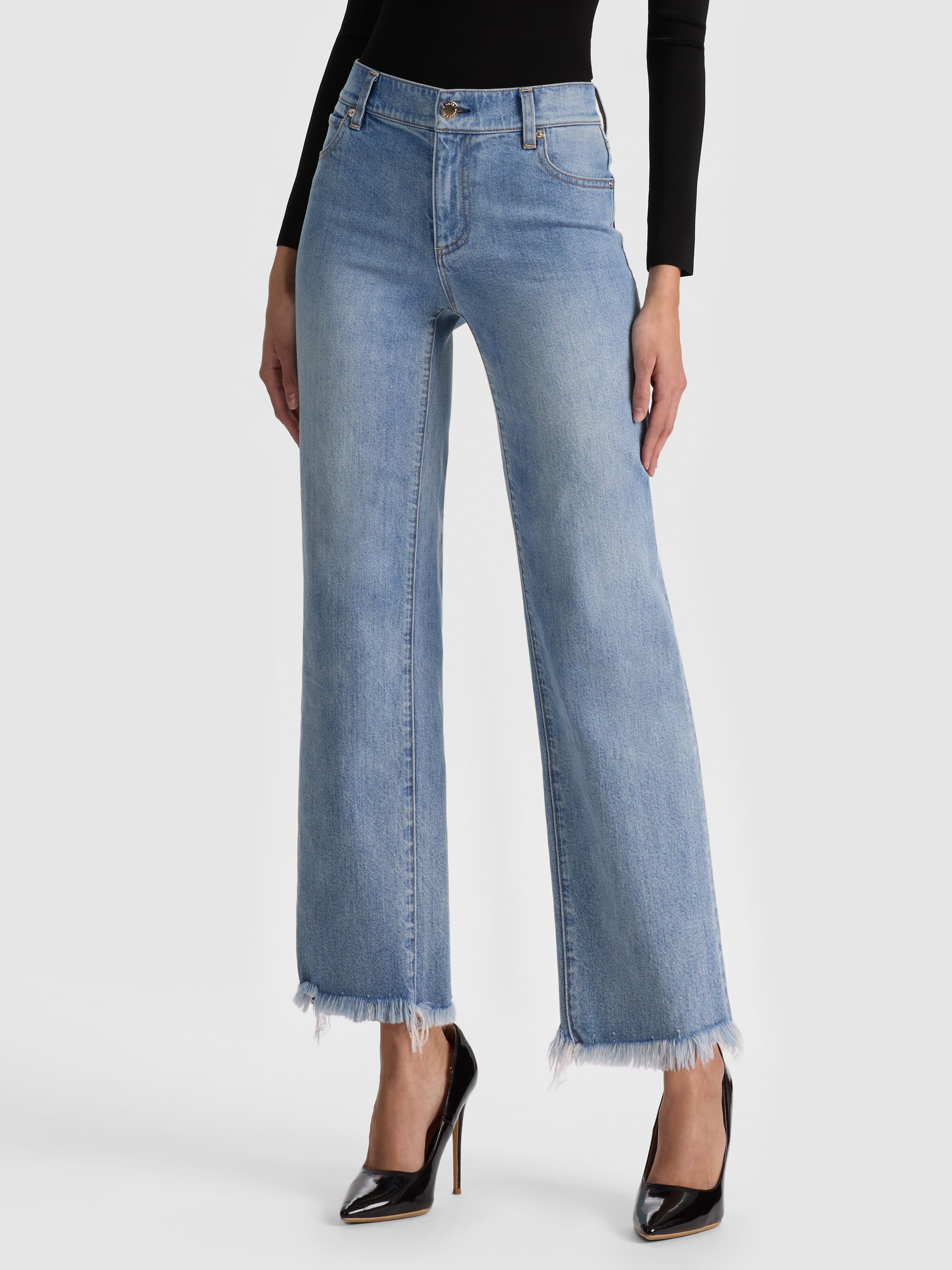 LETTY BUCKLE BELT in INDIGO | ALICE + OLIVIA