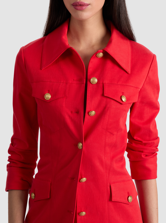DOROTHIE JACKET - BRIGHT RUBY image 3 - Alice And Olivia