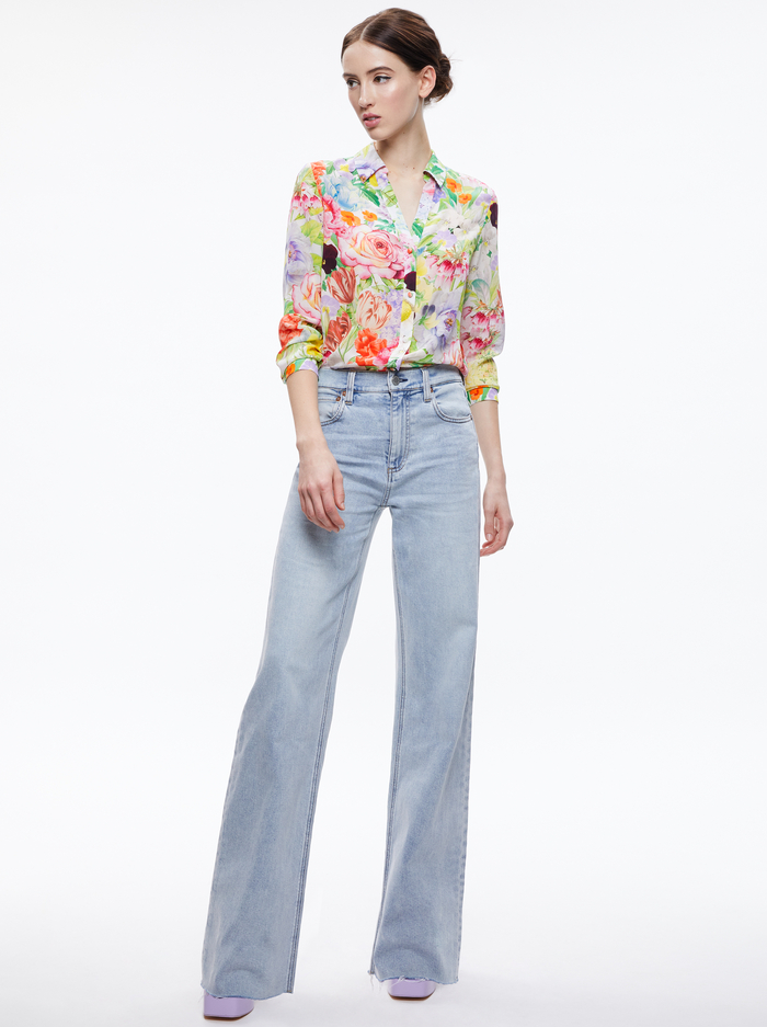 ELOISE BUTTON DOWN - DAWN FLORAL image 2 - Alice And Olivia