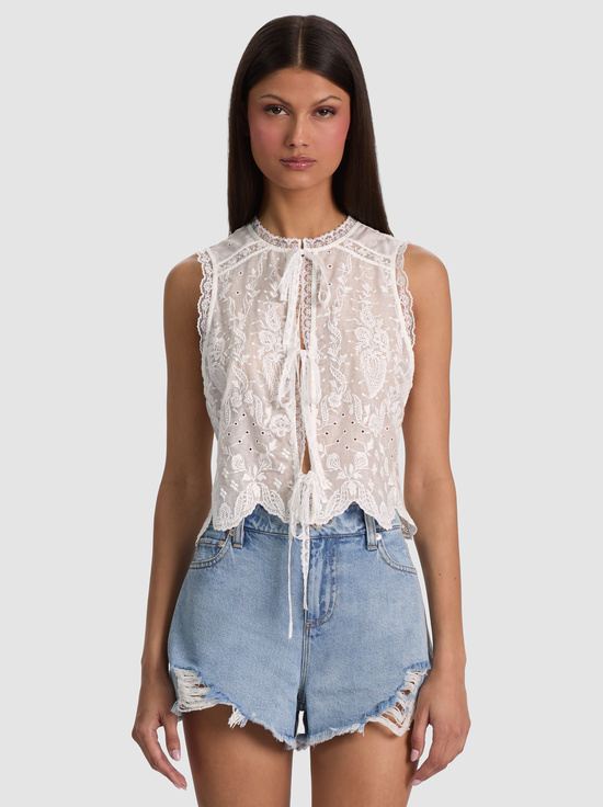 AMAL EMBROIDERED TANK