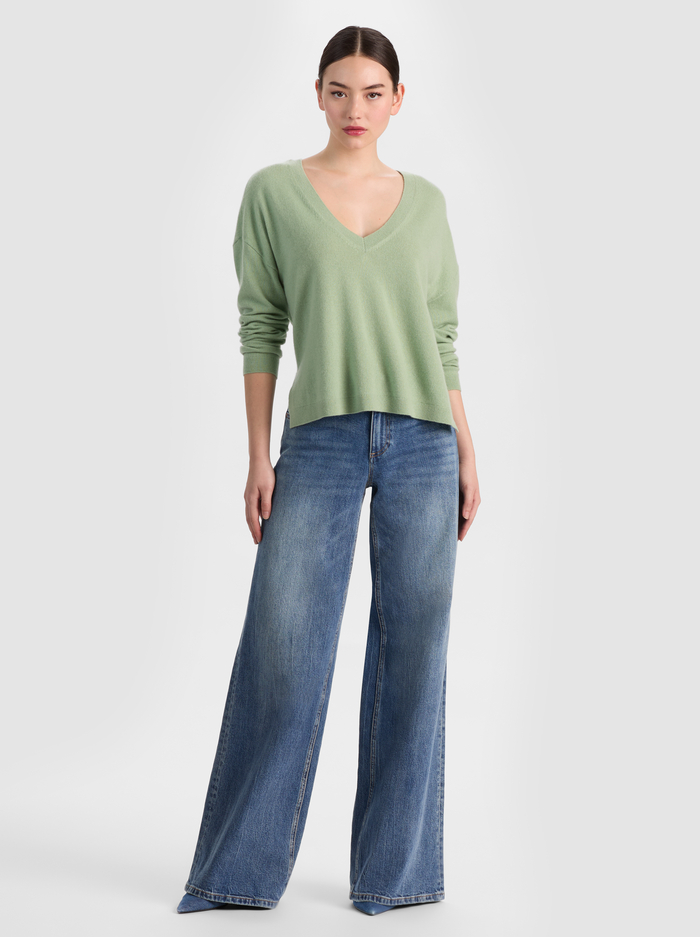 WILLIAMS CASHMERE PULLOVER - SAGE image 1 - ALICE + OLIVIA